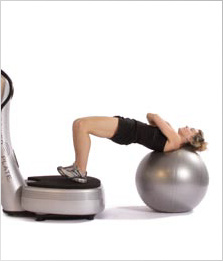 Extension bassin sur ballon power plate pilates