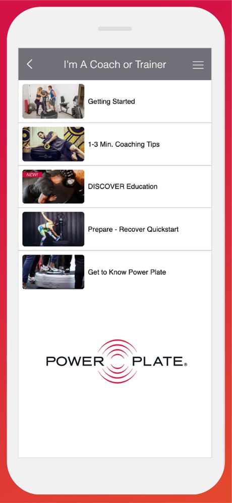 appli mobile powerplate en francais iphone android