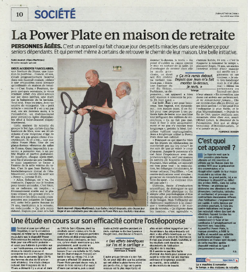 aujourd'hui en france power plate en maison de retraite