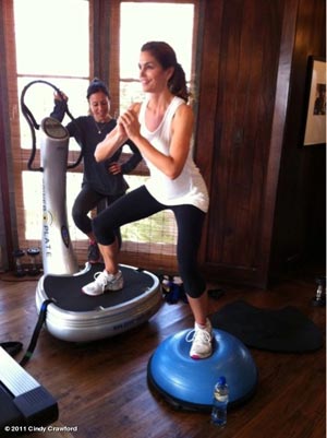 Cindy Crawford les célébrités font de la Power Plate