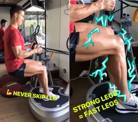 power plate cristiano ronaldo jambes