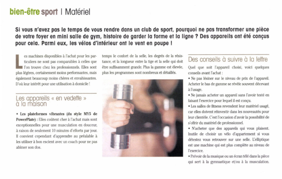 Power Plate my5 féminin santé pour votre maison