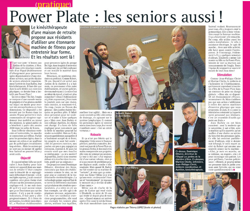 article france dimance sur la Power Plate