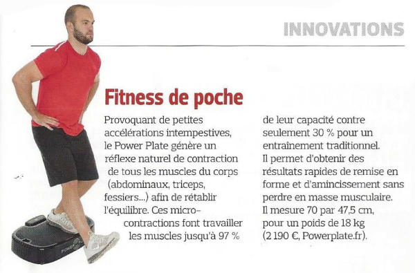 Power Plate compacte dans le Figaro Santé