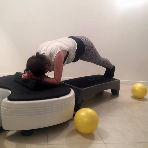 Gwen l'expérience power plate exercice gainage