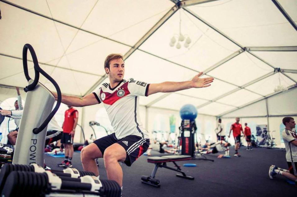 Mario Götze sur Power Plate