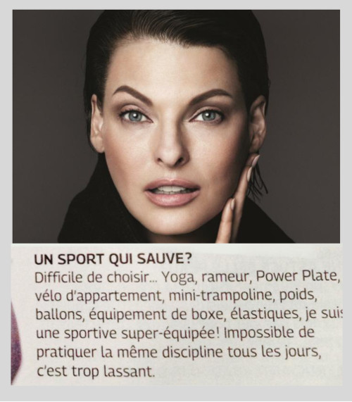 Linda Evangelista power plate