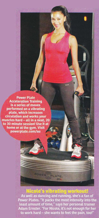 Nicole Scherzinger fait de la Power Plate pour avoir des jambes sexy