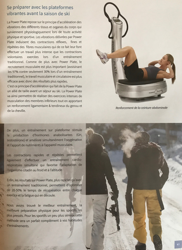 risque de blessure au ski, les éviter avec power plate, magazine sport sud santé