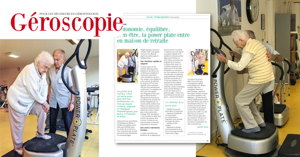 power plate maison de retraite géroscopie