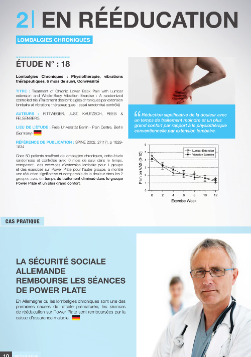 Etude scientifique power plate rééducation revue